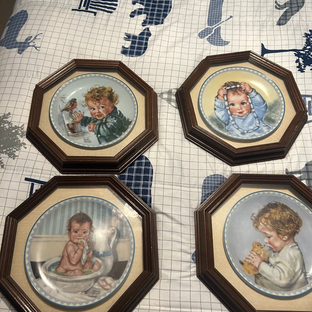 Precious Little Ones Collectible Plates and display